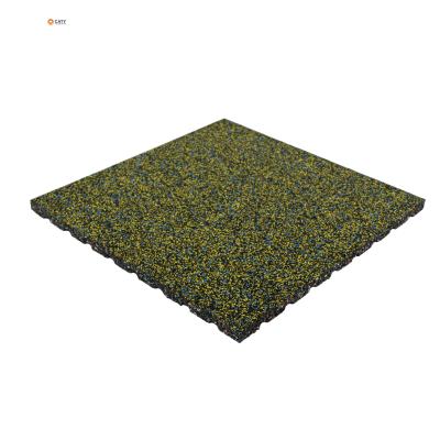 China Fireproof Sport Rubber Tiles Flooring Antibacterial Wear Resistant for sale