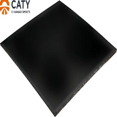 China Anti-deslizante SBR Fitness Tejas de suelo de caucho negro para interiores y exteriores en venta