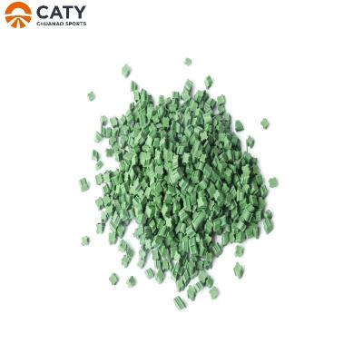 China Eco Friendly Green TPE Granules Anti UV Artificial Turf Grass Infill en venta