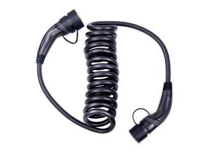 China Spiral 7kW Type 2 To Type 2 Charging Cable 32A 250V 1 Phase for sale