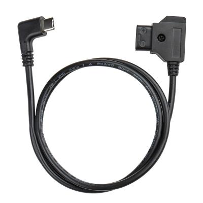 China D Tap Male To Usb Type C Right Angle Camera Power Cable For V Lock Battery for sale