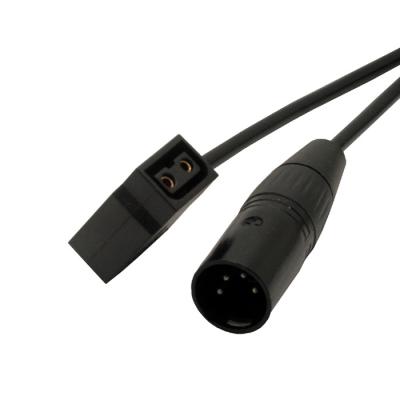 China 4 Pin Male XLR Connector Cable To 2 Pin D-Tap Male Cable With 1M Cable for sale