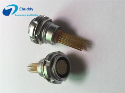 China 26 Pin Female Socket Pcb Board Connectors ECG 2B With 2 Nuts Fixed Receptacle for sale