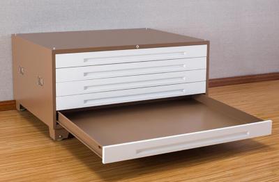 China Horizontal Office Furniture 0.4mm 5 Drawer Metal Filing Cabinet For 100kg for sale