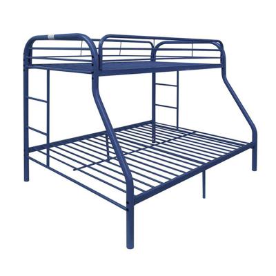 China Queen Size Blue Metal Bunk Bed Frame Adult For School for sale