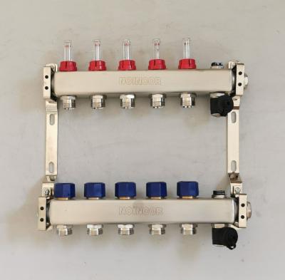 China preassembled stainless steel floor heating manifold set for sale