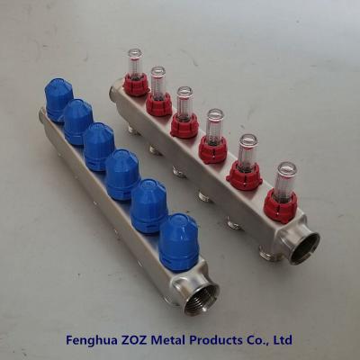 China Manifolds for Underfloor Heating System , Stainless Steel Manifold Flow Meter Valve for sale