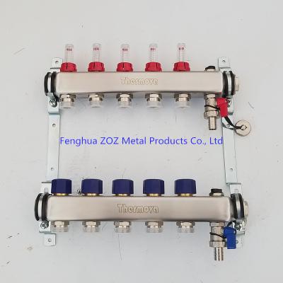 China Stainless Steel 304 Water Radiant Floor Heating Manifolds for sale