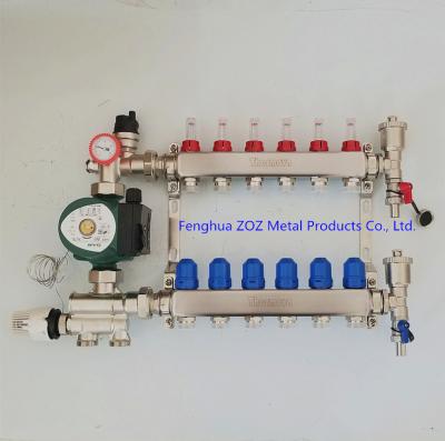China Floor heating manifold pump and mixing valve set for sale