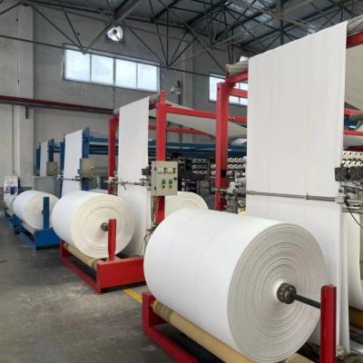 China Wholesale plastic Unlaminated white PP woven Fabric Roll polypropylene bag roll for sale
