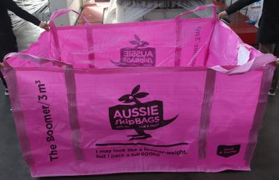 Китай Розовые 2500kg зеленый цвет 4 дворов повторно используя сумки полно закрепляют петлей скип сумки тонны продается