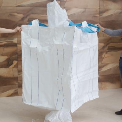 China Best Woven Super Sack Big Bulk Bag Jumbo FIBC para arena Sacos a granel de 1 tonelada en venta
