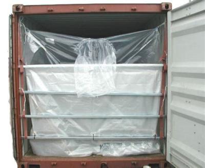 China PE Dry Sea Container Liner Bags 20'Ft Or 40'Ft For Bulk Cargo Transportation for sale