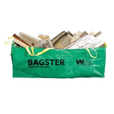China Sustainable Waste Disposal Solutions Waste Skip Bags Jumbo Bag With Printed Logo à venda