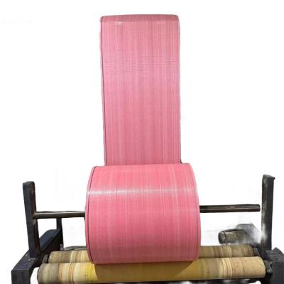 China Pink PP Woven Fabric Roll PP Woven Bags Fabric For Pp Woven Bags en venta