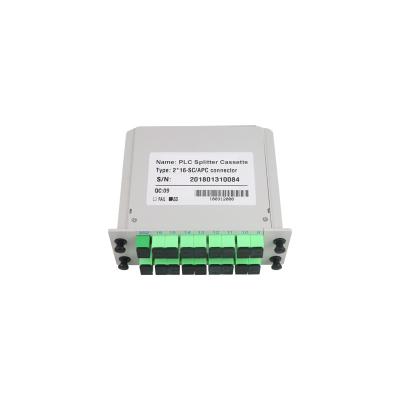 China Optical Distribution Network (ODN) 1260 to 1625 nm All Wavelength Even Split Ratio LGX G.657A2 1/2x16 PLC Splitter for sale