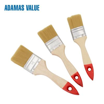 China Synthetic Fiber Wooden Handle Paint Brushes Wooden Paint Brush Handles for sale