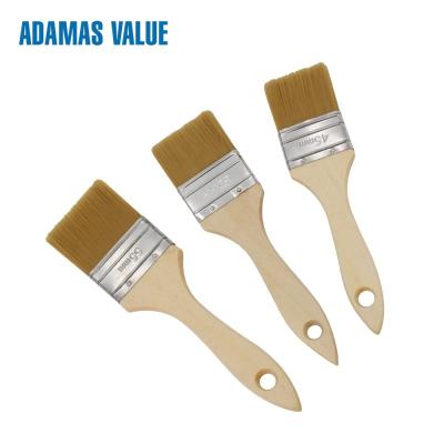 China No Cracking Bristle Paint Brush , 10-12mm Thickness Wood Paint Brush for sale
