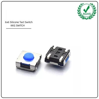 China Silicone Mini Push Button Tact Switch do corpo de PPA 4 pinos 6x6 AC250V à venda