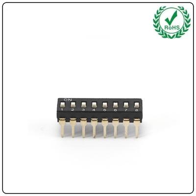中国 10 pcs black dip switch horizontal 4 position 2.54mm pitch for circuit breadboards pcb 1 buyer 販売のため