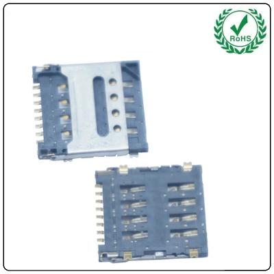 China Low Price High Quality SMT 8pin 1.5H Flip Type Micro Sim Gps Card Socket Connector for sale