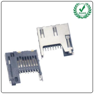 中国 良質1.85H 8 PinマイクロSDのメモリ・カードのホールダー押しは内部溶接のタイプ ソケットのコネクターを押す 販売のため