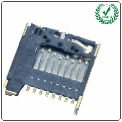 中国 Micro Card Reader Socket Adapter Sd Memory Card Connector 1.28H 8Pin TF Push Push 販売のため