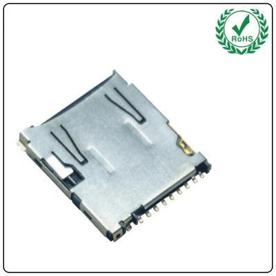 China TF Micro SD Card Socket 9Pin 1.68H Micro PCB Push Push Type en venta