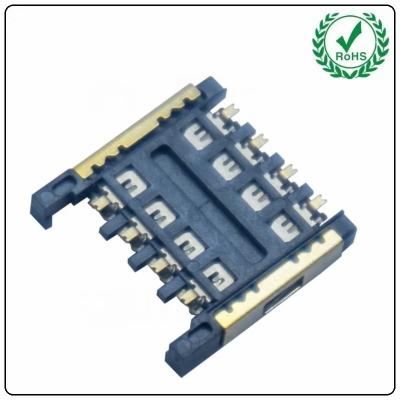 China Push Pull Type Micro Sim Card Connector 2.4H 6Pin / 8Pin for sale