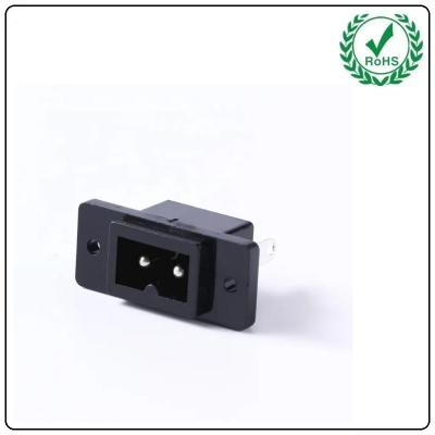 China LZ-8-24 2P Power Outlet Socket IEC 320 C8 Screw Mount Inlet Plug Socket Power Connector for sale