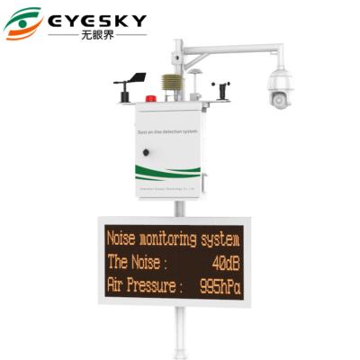 China Luftqualität TSP pm2.5 pm10 des niedrigen Preises ES80A-Y8 on-line-Detektorstaubgeräusch-Windgeschwindigkeits-Monitorsystem zu verkaufen