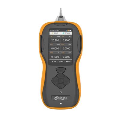 China 6 In 1 Handheld Multi Gas Detector For Lel O2 H2s Nh3 Voc Co Gas Detection for sale