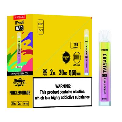 China Compliant Tpd Vape 550mah Crystal Tobacco Regulated Product for sale