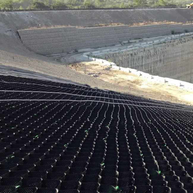 Anti-Corrosion Plastic Cellular Confinement Systems HDPE Geocell for Soil Reinforcement Road Hill Slope