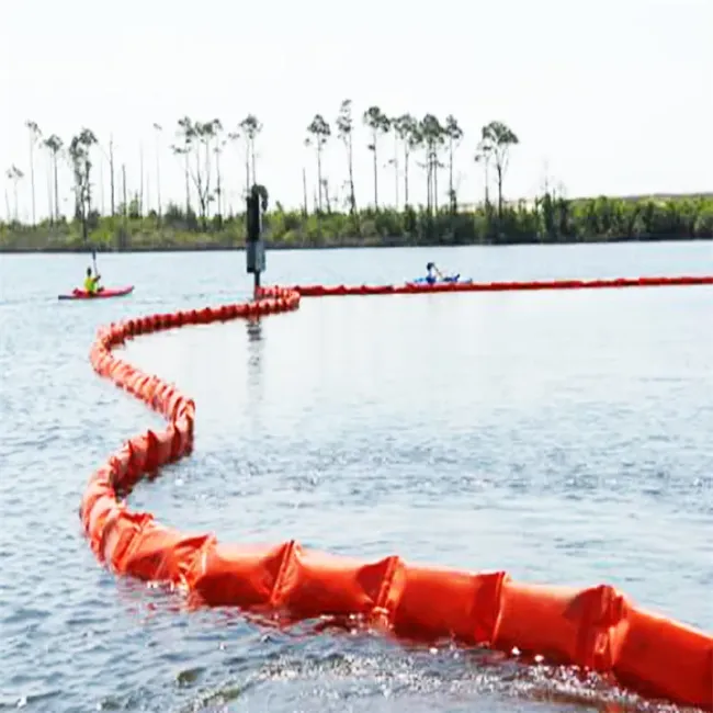 Suppliers Oil Spill Floating Boom PVC Silt Curtain at The Harbour
