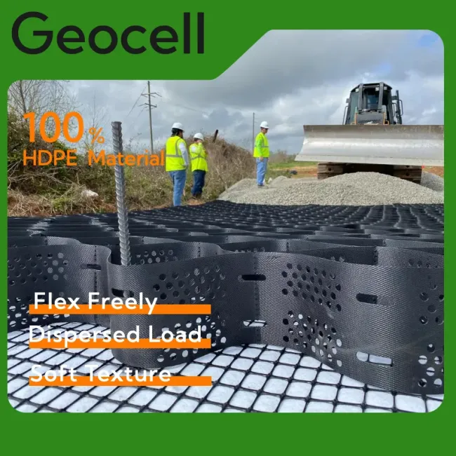HDPE Geocell Plastic Driveway Gravel Geocell 50-440mm Soil Control in Road for Road Reinforcement Slope Protection Erosion Control Gravel Highway