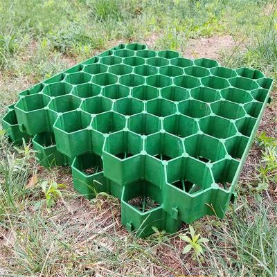 China HDPE Plastic Grass Lawn Honeycomb Gravel Stabilizer Road Paving Grid Parking Lot for sale