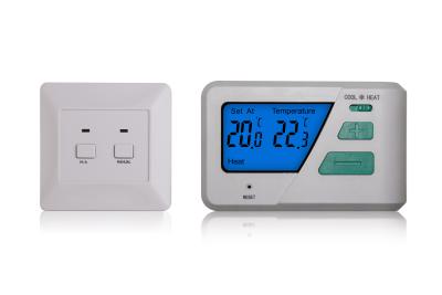 China Dual Fuel Heat Pump Thermostat Non Programmable With Blue Backlight for sale