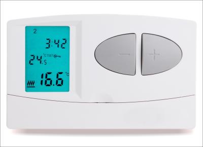 China Wall Mount 7 Day Programmable Thermostat Battery Operated For HVAC System for sale