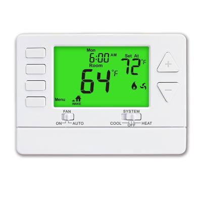 China Blue LCD Backlight Digital Programmable Room Thermostat For HVAC System for sale