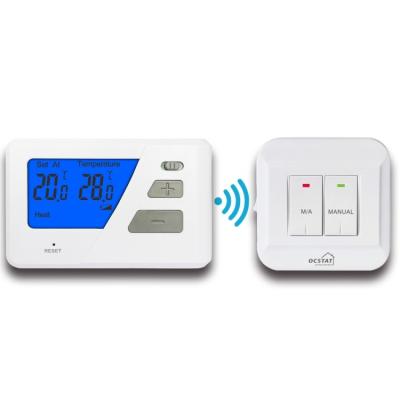 China Blue Backlight RF Digital Non Programmable Thermostat For Boilers  With Bat - Low Indicator for sale