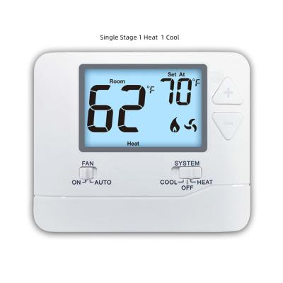 China ABS Non-programmable Digital Heating and Cooling Room Temperature 24V Thermostat with Frame for sale