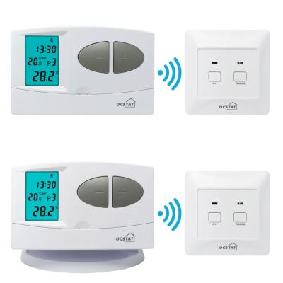 China 868Mhz 7 Day Programmable ABS Boiler Underfloor Heating Wireless Room Thermostat for sale