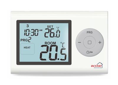 China Wall Hung Digital Programmable Thermostat , Water Boiler Heating Room Thermostat for sale