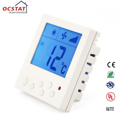 Chine Thermostat de pièce de bobine de fan de chauffage de contrôle de température de FCU Digital avec à télécommande à vendre