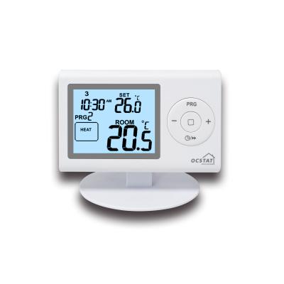 China 868MHZ White Backlight Best Digital Electric Room Wireless Heating Thermostat for sale