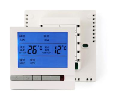 China Digital LCD Display Fan Coil Unit Thermostat Environment - Friendly for sale