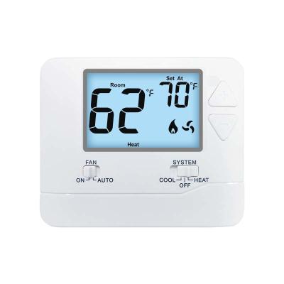 China STN701 LCD Digital 24V 1 Heat 1 Cool Air Conditioning Non-programmable Home Thermostat for HVAC With NTC Sensor for sale