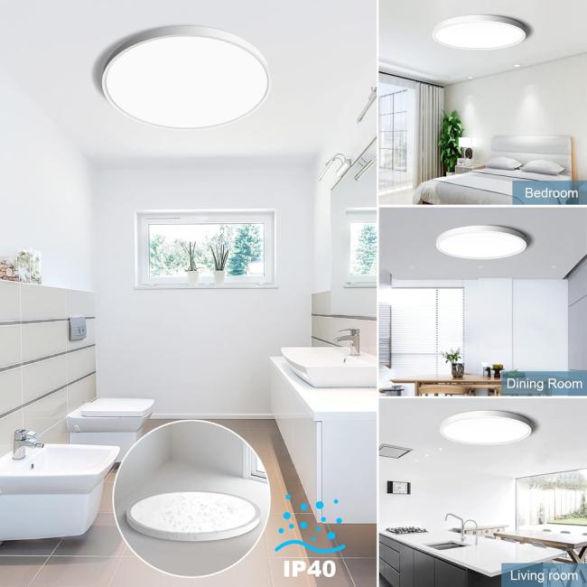 Multiple LED Ceiling Lights installed in commercial setting
