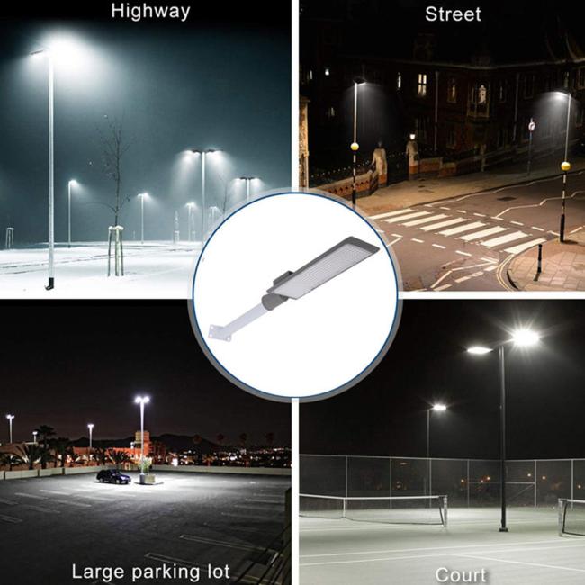 100W LED Parking Lot Light in operation at night
